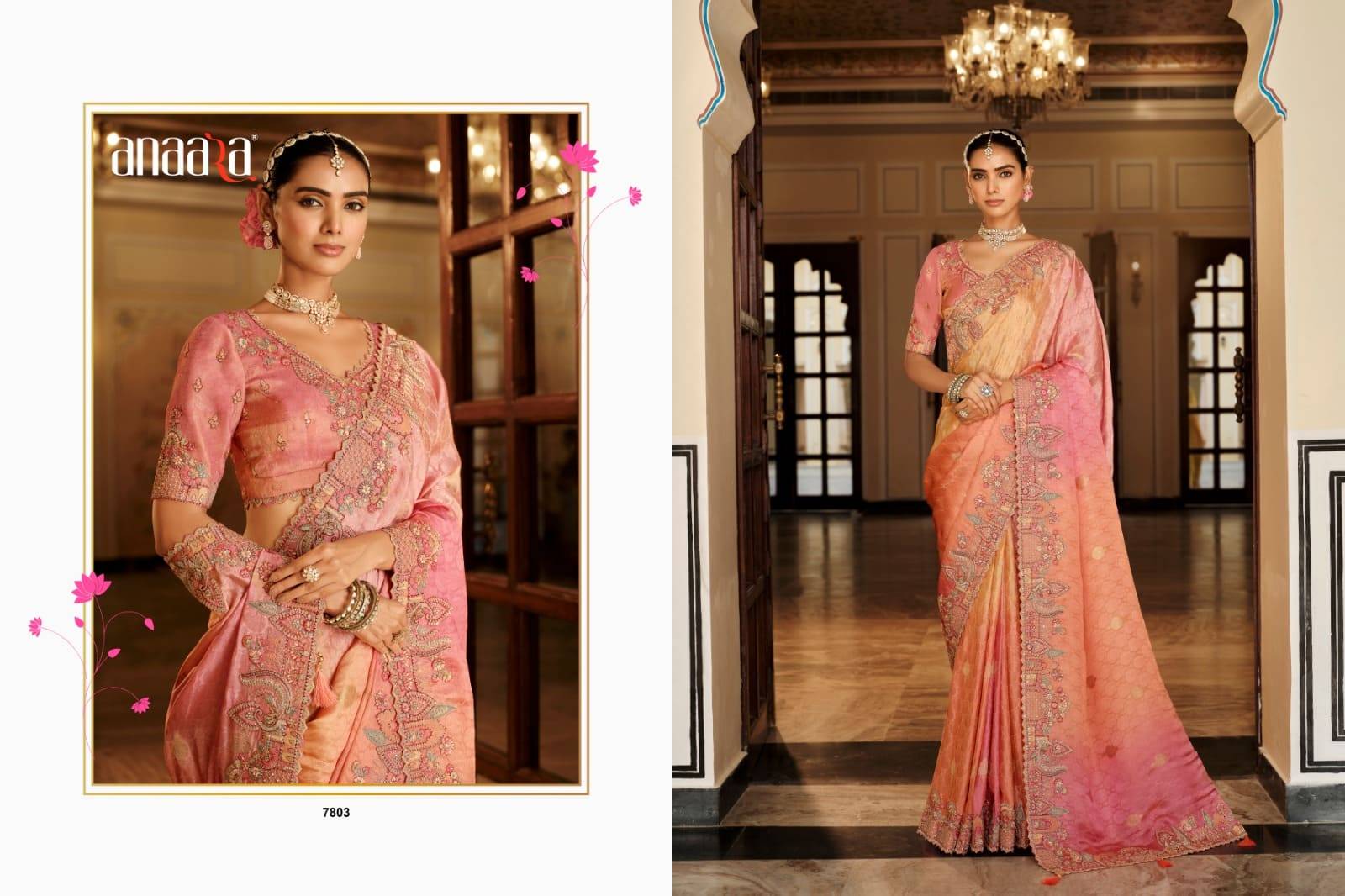 Anaara 7801 Series By Tathastu 7801 To 7812 Series Indian Traditional Bridal Wear Collection Beautiful Stylish Fancy Colorful Party Wear & Occasional Wear Silk Sarees At Wholesale Price